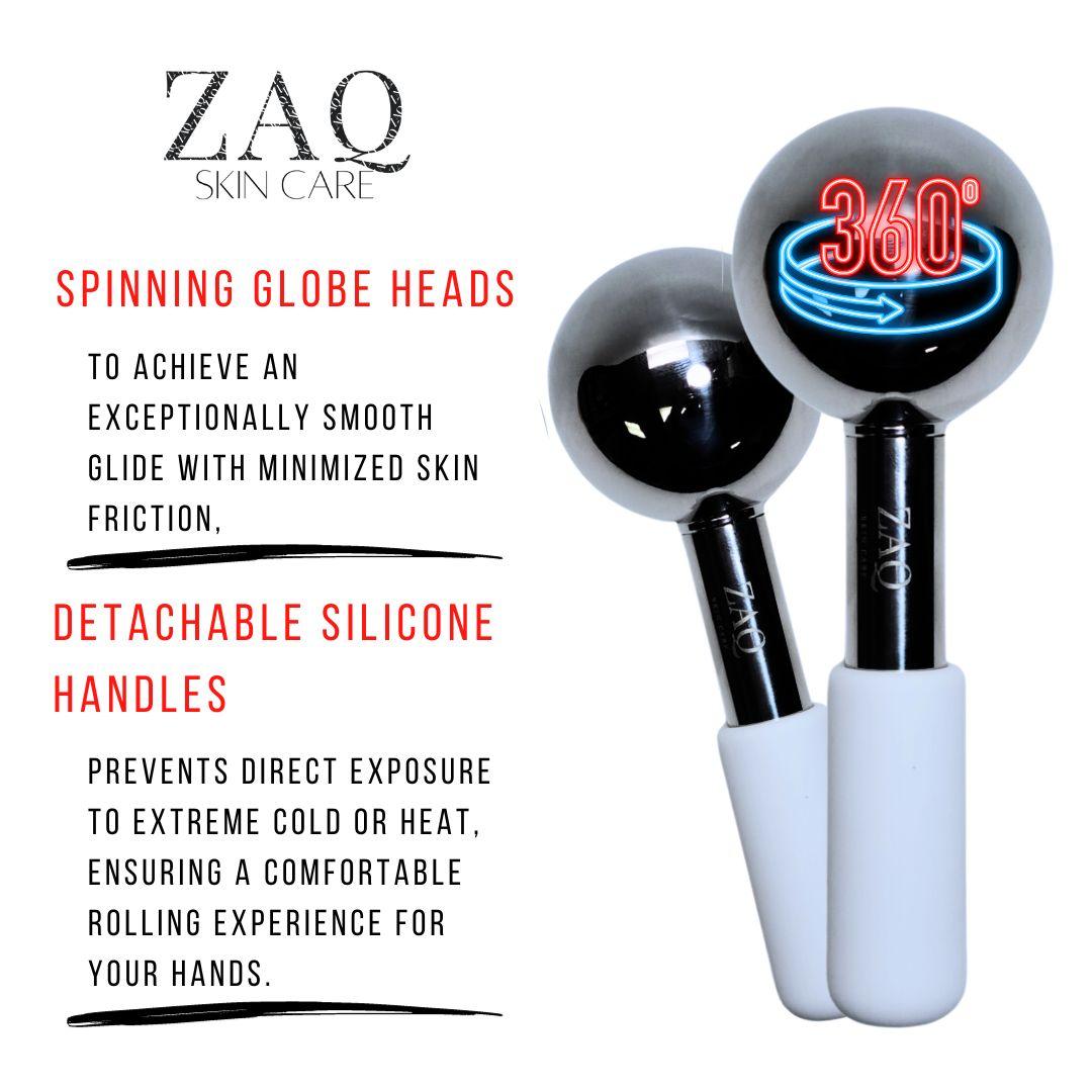 ZAQ Icy Steel Cryo Ice Globes | Best Cooling Skincare Tools. by ZAQ Skin & Body