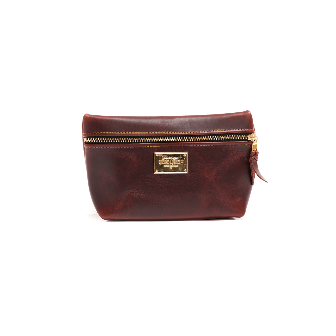 Smooth Leather Cosmetic Bag by Lifetime Leather Co