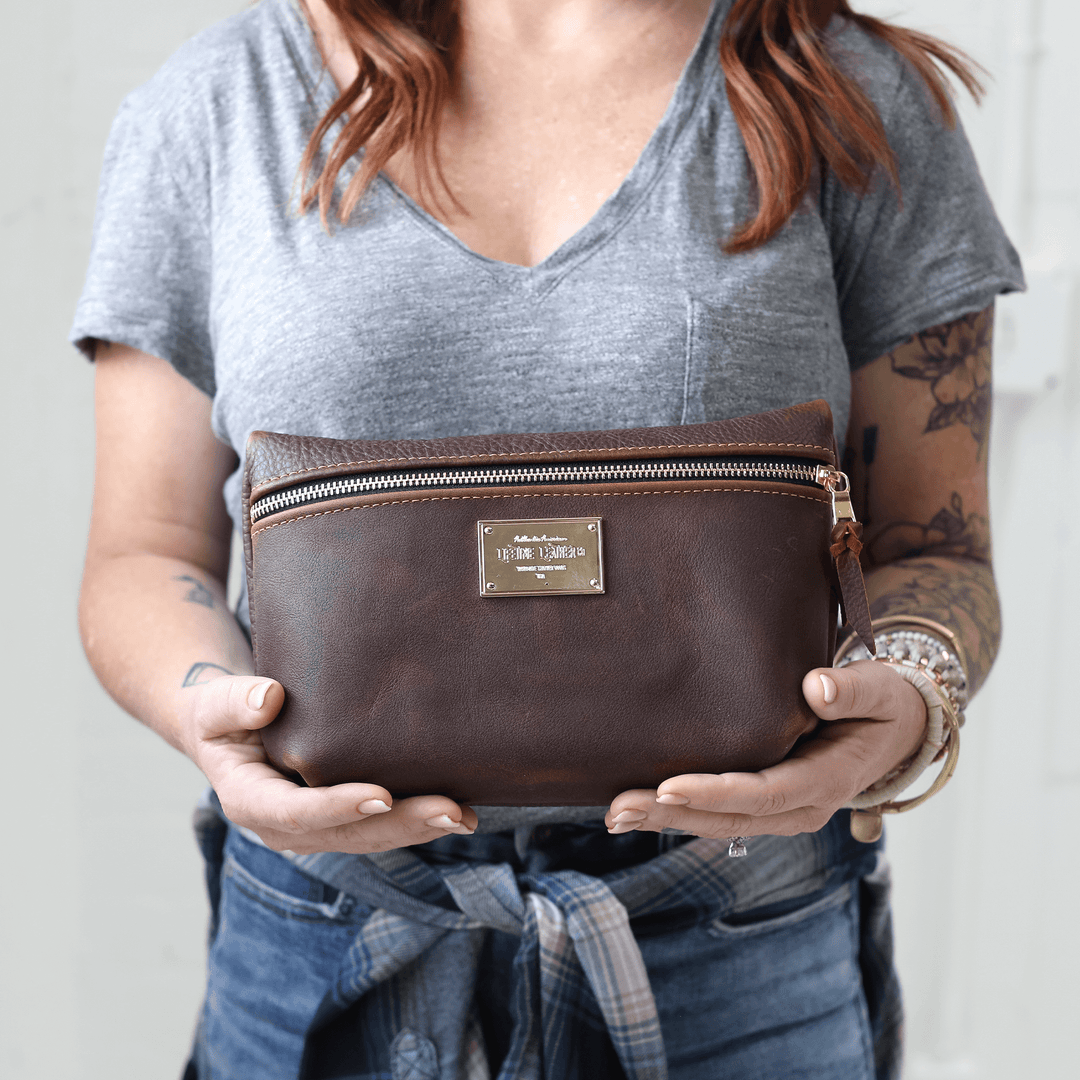 Pebbled Leather Cosmetic Bag by Lifetime Leather Co