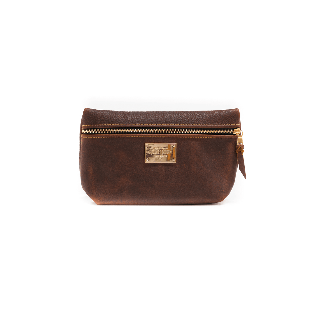 Pebbled Leather Cosmetic Bag by Lifetime Leather Co