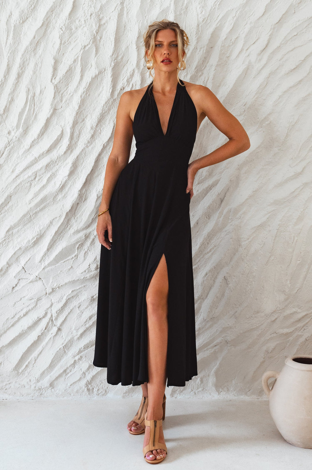 Costa Brava Halterneck Maxi Dress by Bali ELF
