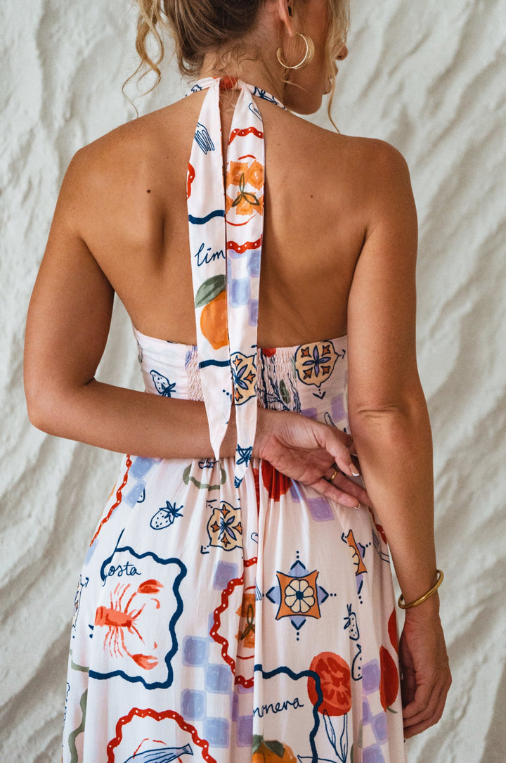 Costa Brava Halterneck Maxi Dress by Bali ELF