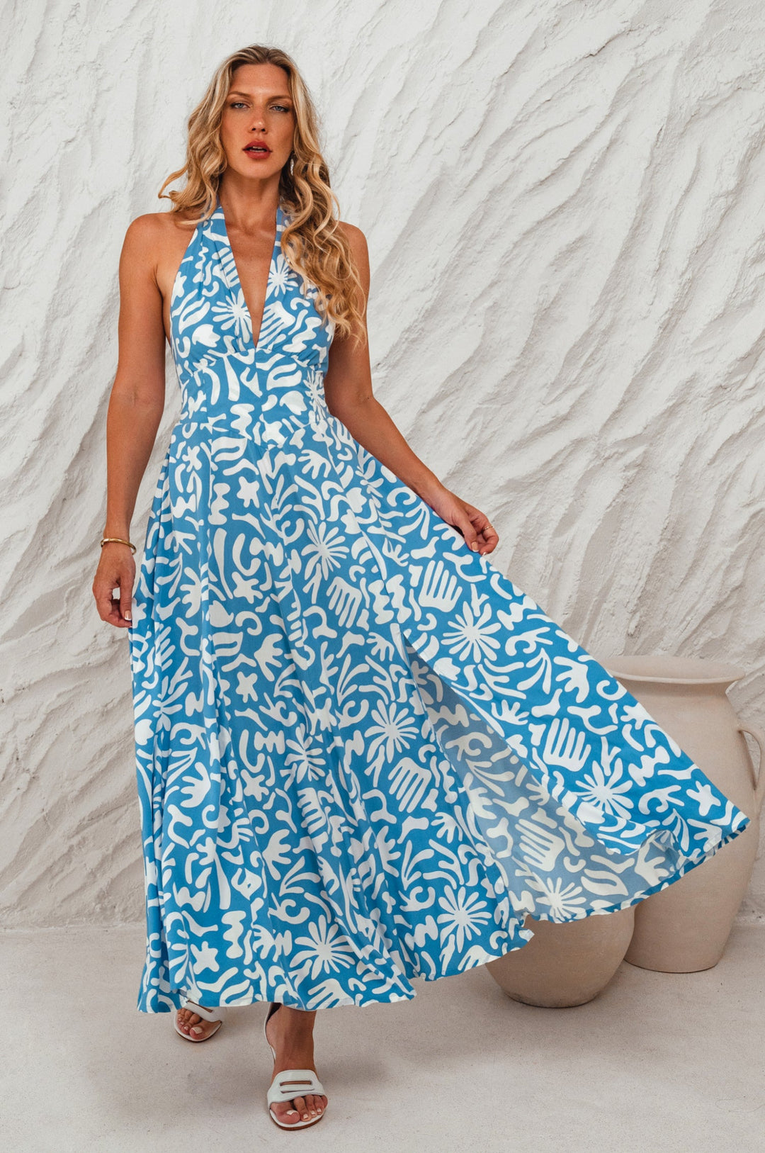 Costa Brava Halterneck Maxi Dress by Bali ELF