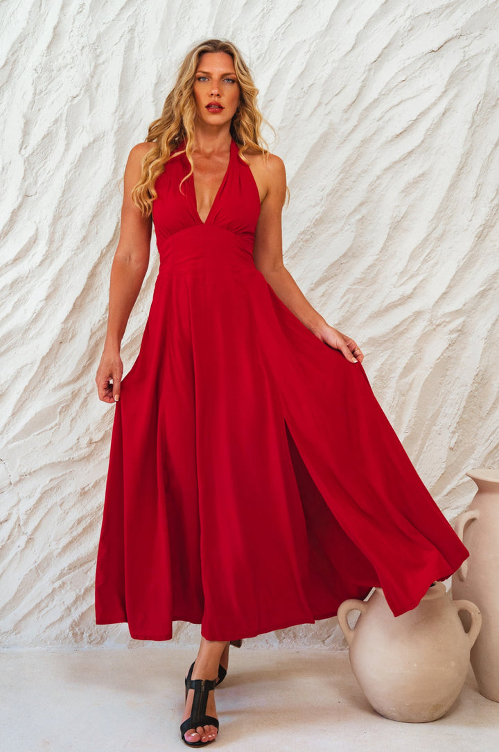 Costa Brava Halterneck Maxi Dress by Bali ELF
