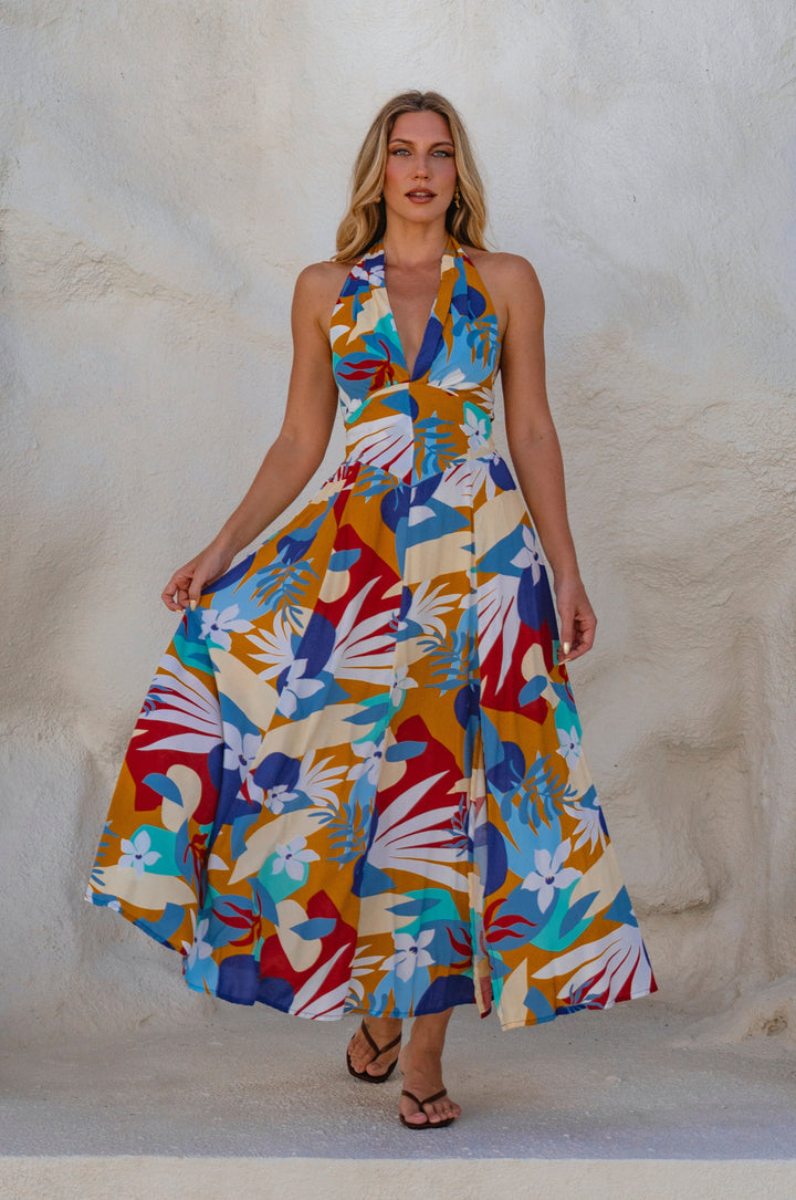 Costa Brava Halterneck Maxi Dress by Bali ELF