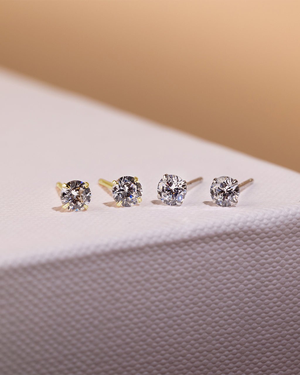 CZ Stud Earrings - 4mm