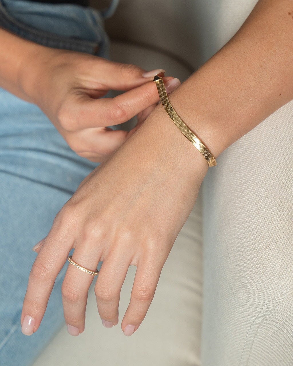 Flat Link Chain Bracelet by Sterling Forever