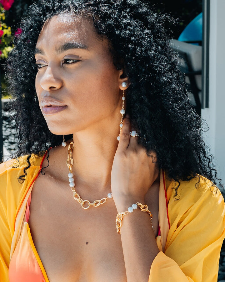 Ivanna Pearl Chain Bracelet by Sterling Forever