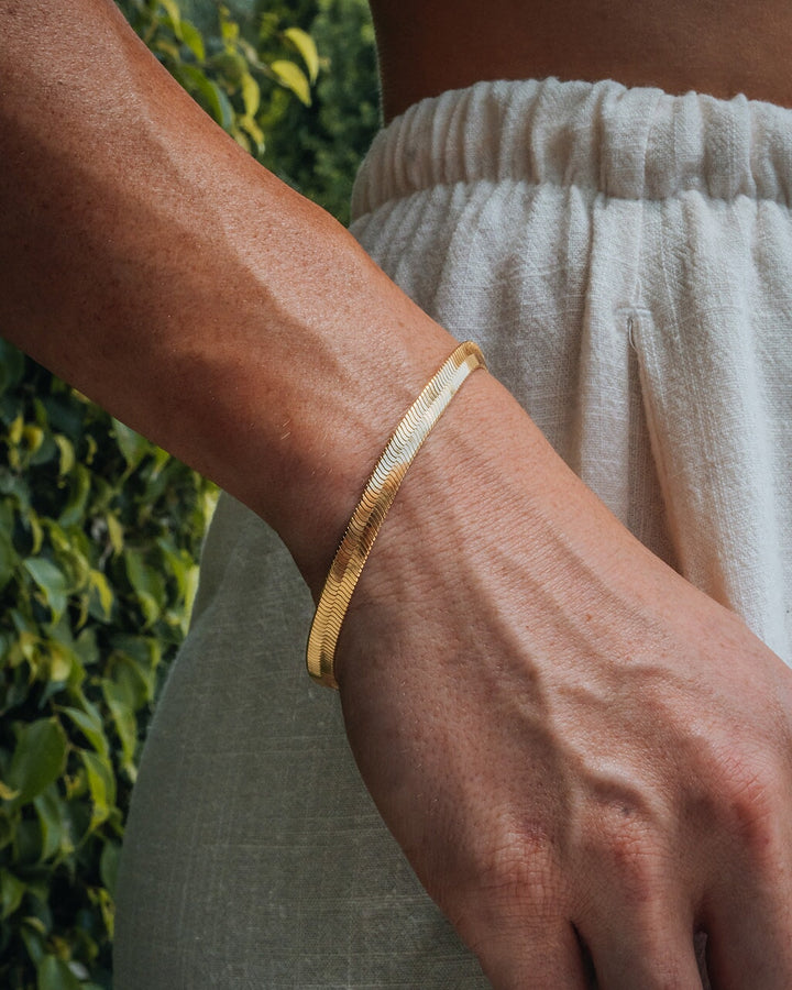 Flat Link Chain Bracelet by Sterling Forever