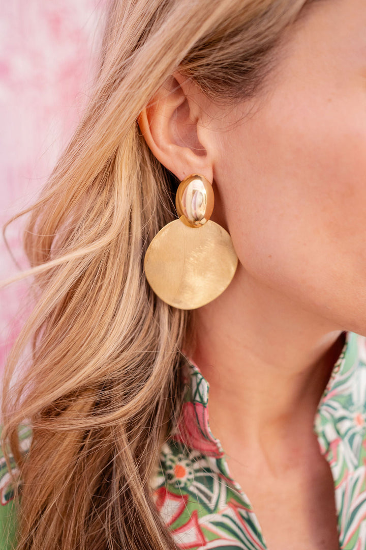 Peyton- Mixed Metal Earring
