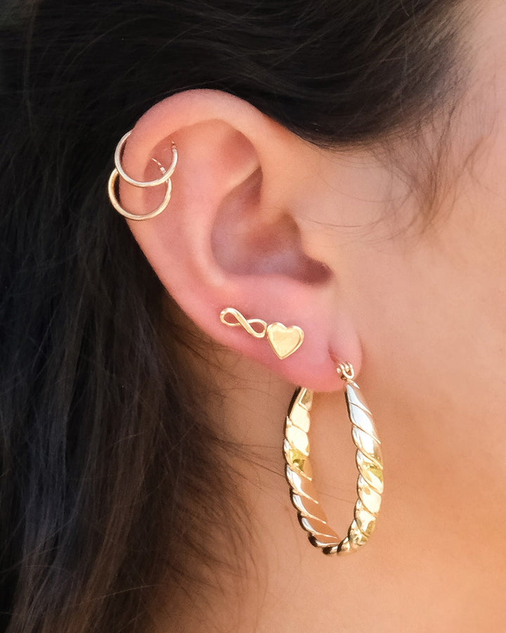 Sterling Silver Heart & Infinity Earring Set of 3 by Sterling Forever