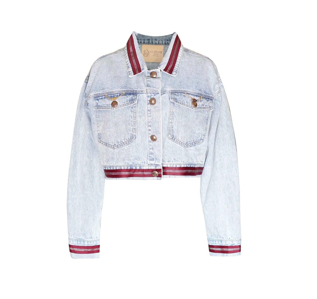 Danielle Denim Jacket with Red Lining by Le Réussi®
