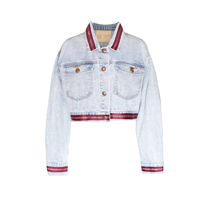 Danielle Denim Jacket with Red Lining by Le Réussi®