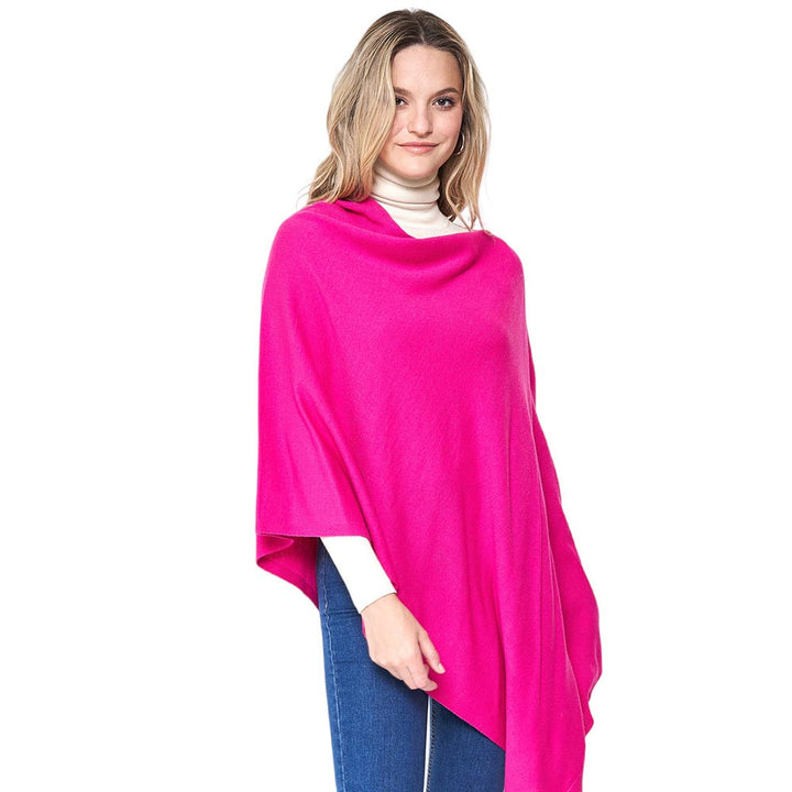 Solid Scarf Poncho by Madeline Love