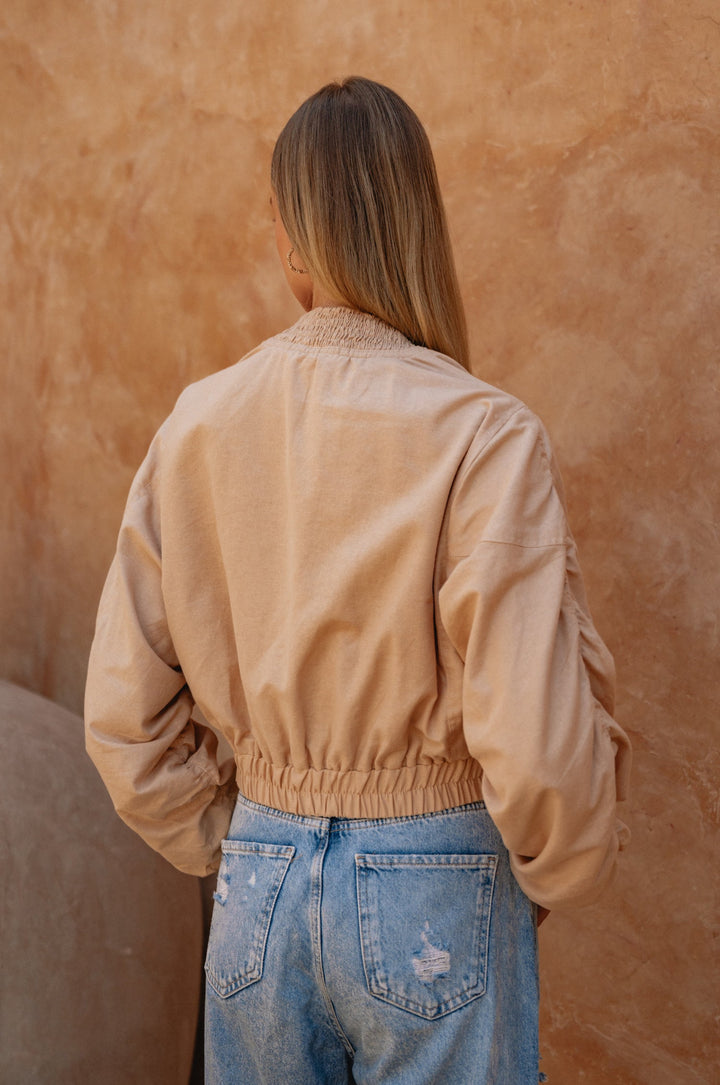 Denver Linen Bomber Jacket by Bali Lane