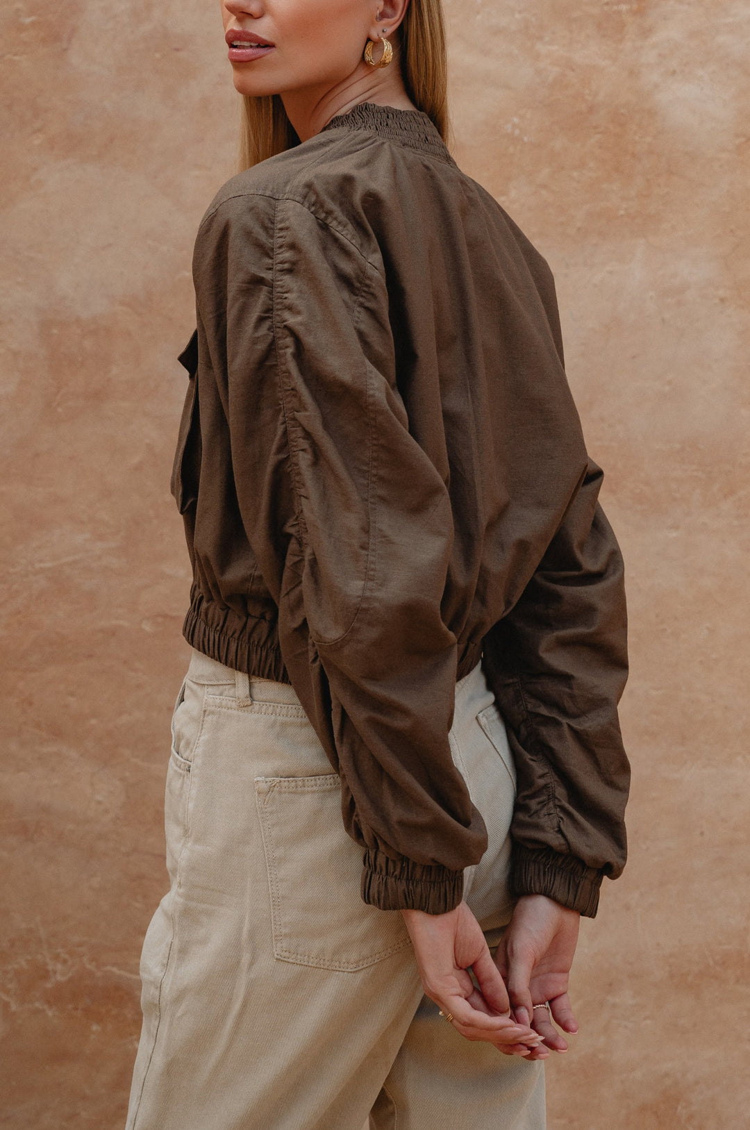Denver Linen Bomber Jacket by Bali Lane