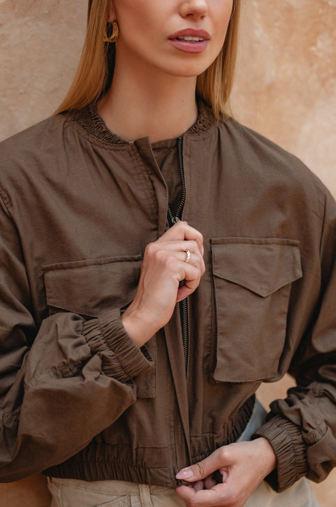 Denver Linen Bomber Jacket by Bali Lane