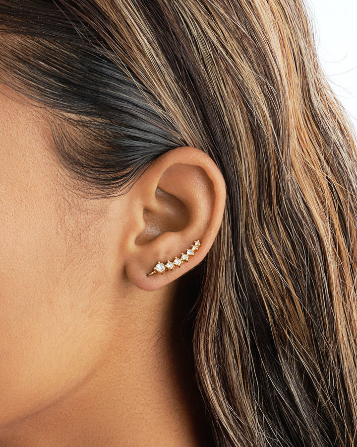 Graduated CZ Crawler Earrings by Sterling Forever