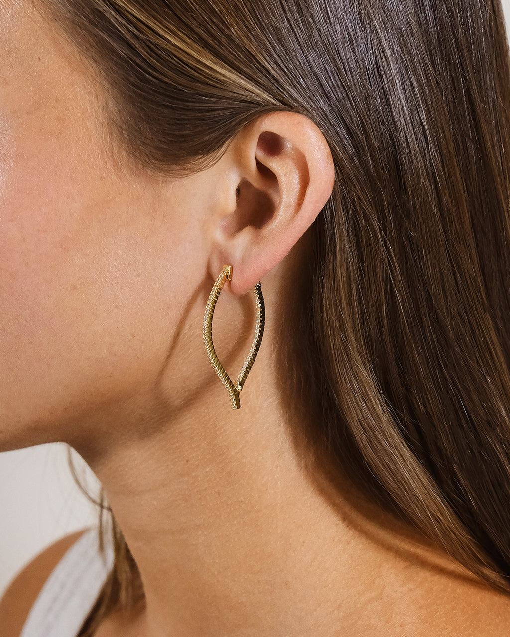 Inside Out Teardrop Drop Earrings
