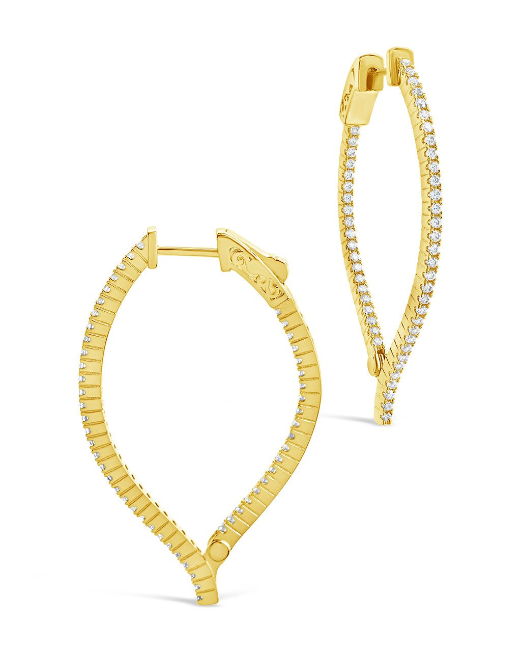 Inside Out Teardrop Drop Earrings