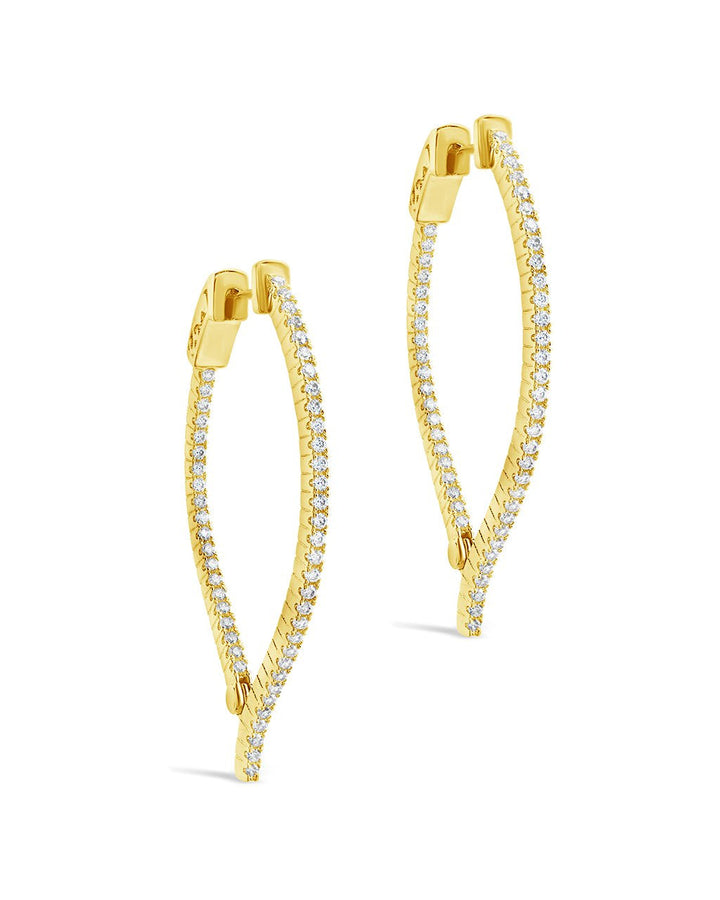 Inside Out Teardrop Drop Earrings