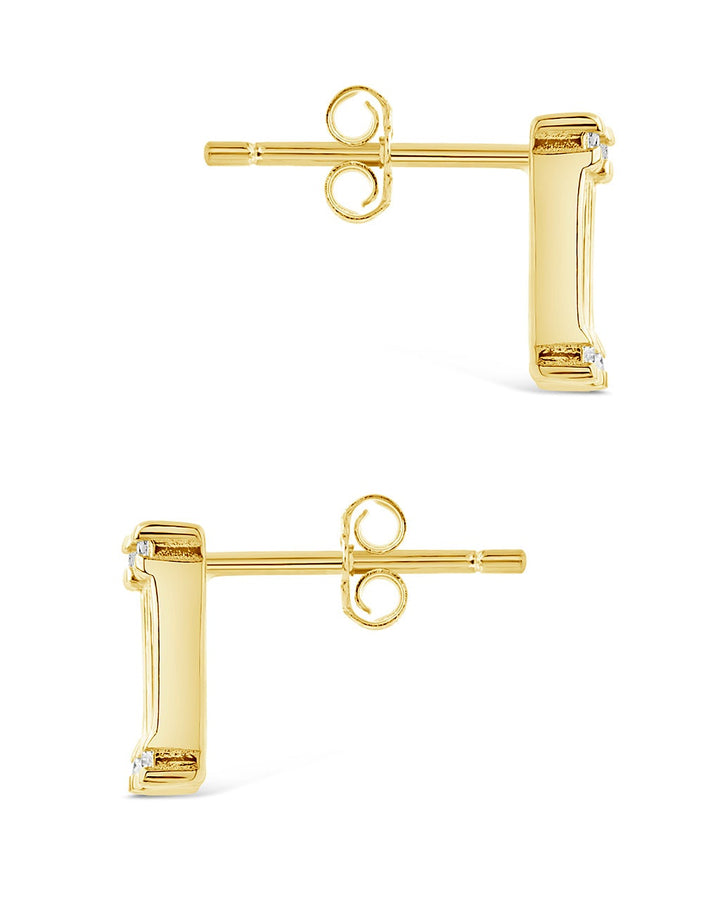 Luella CZ & Enamel Square Stud Earrings by Sterling Forever