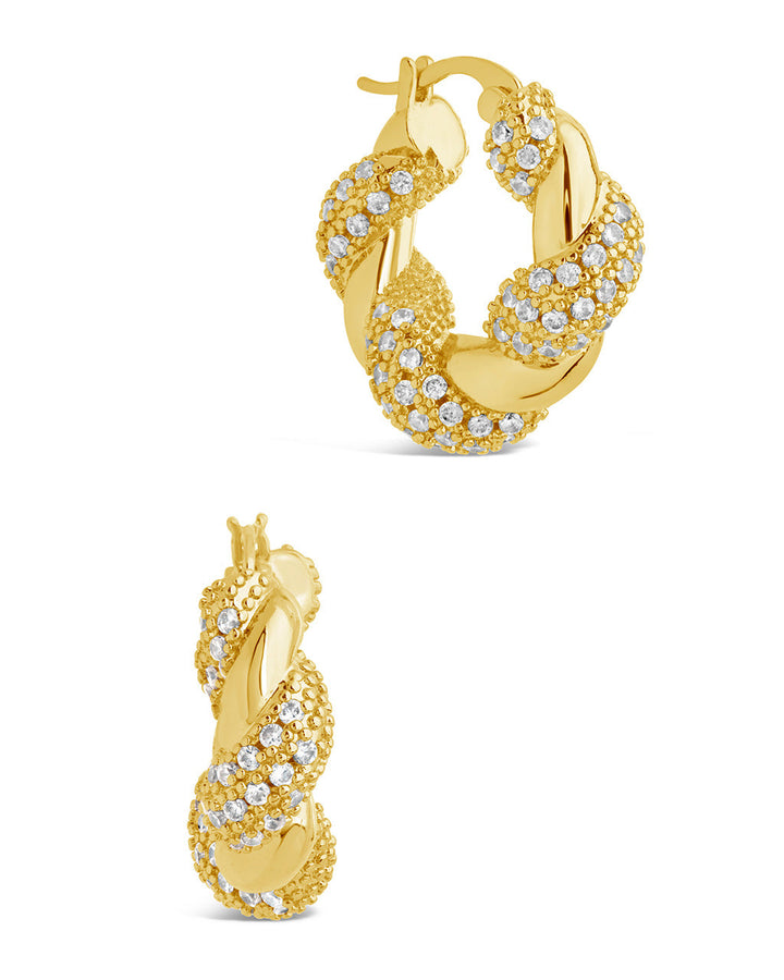 Florence CZ Twist Hoop Earrings by Sterling Forever