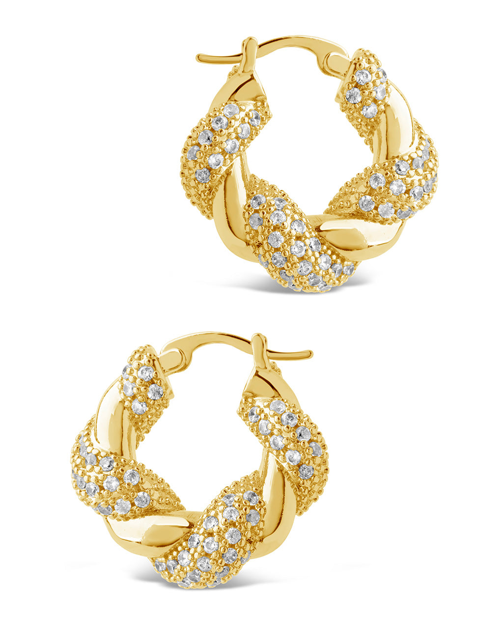 Florence CZ Twist Hoop Earrings by Sterling Forever