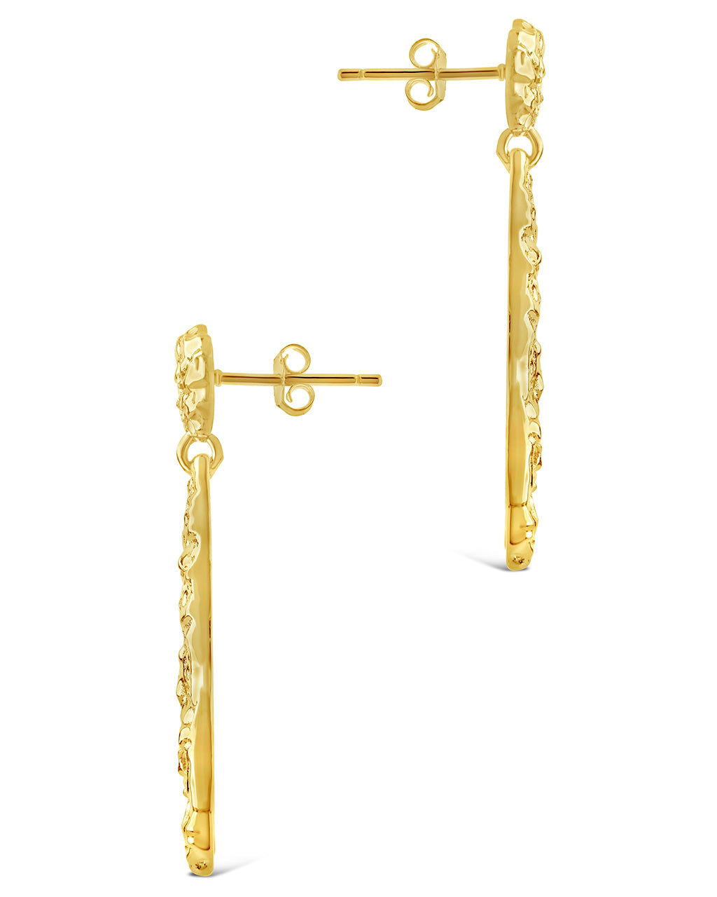 Alina CZ Textured Drop Earrings by Sterling Forever