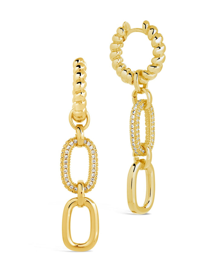 Andi Chain Link Drop Hoop Earrings by Sterling Forever