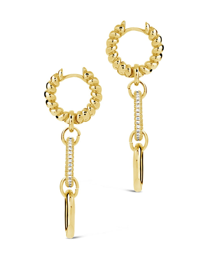 Andi Chain Link Drop Hoop Earrings by Sterling Forever