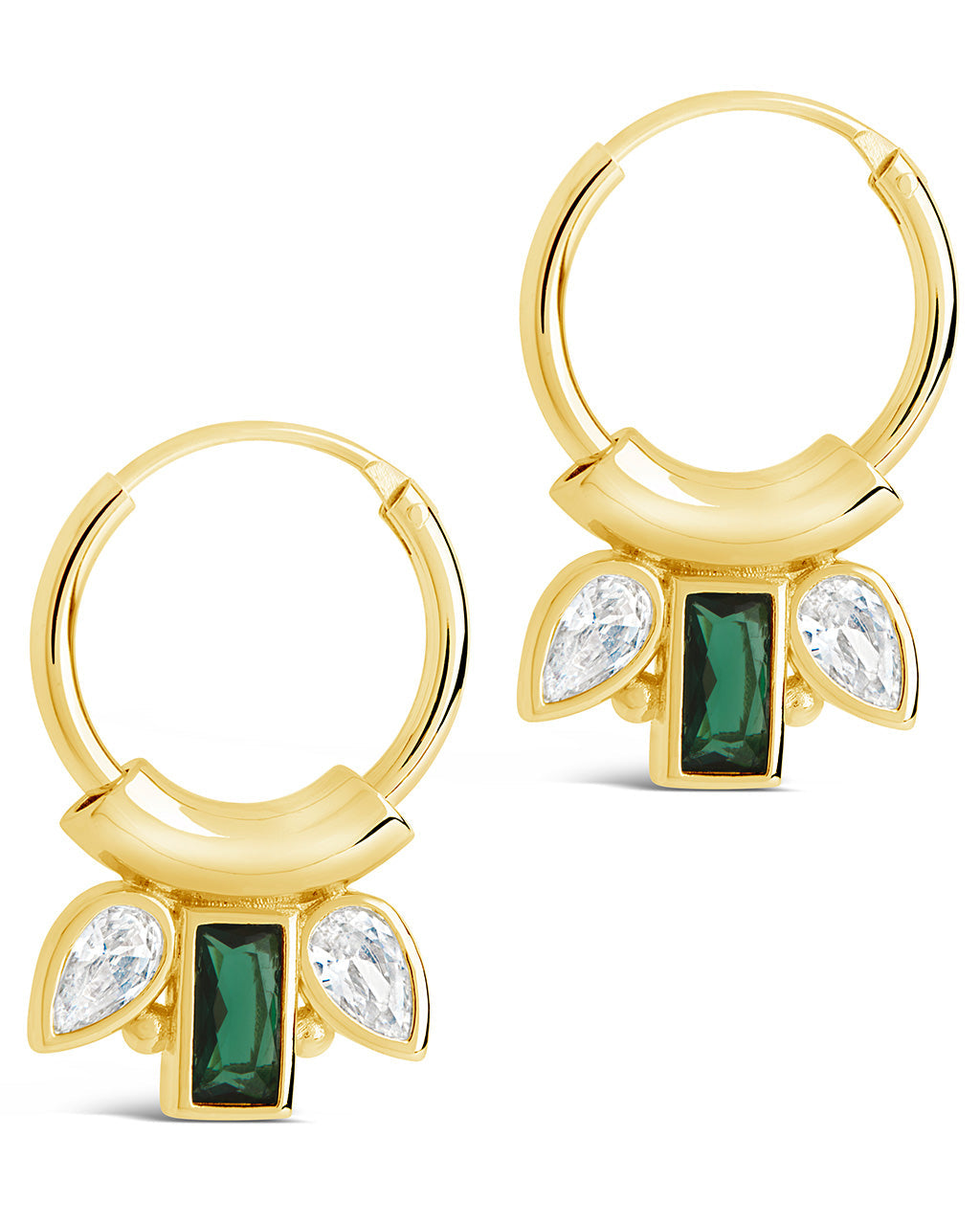 Helena CZ Hoop Earrings by Sterling Forever