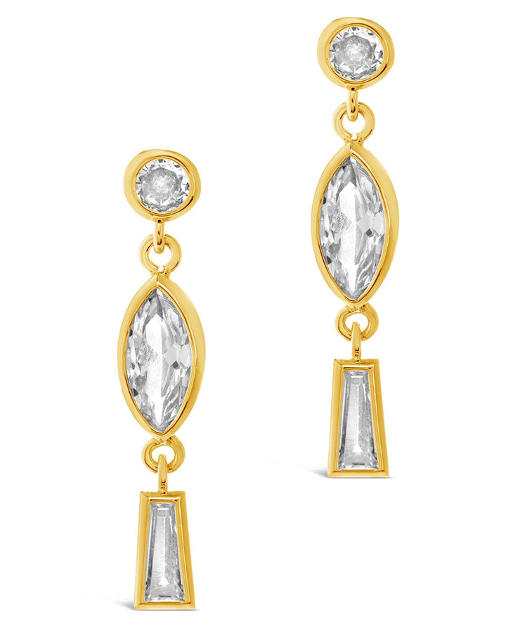 Suvi Triple CZ Drop Stud Earrings by Sterling Forever