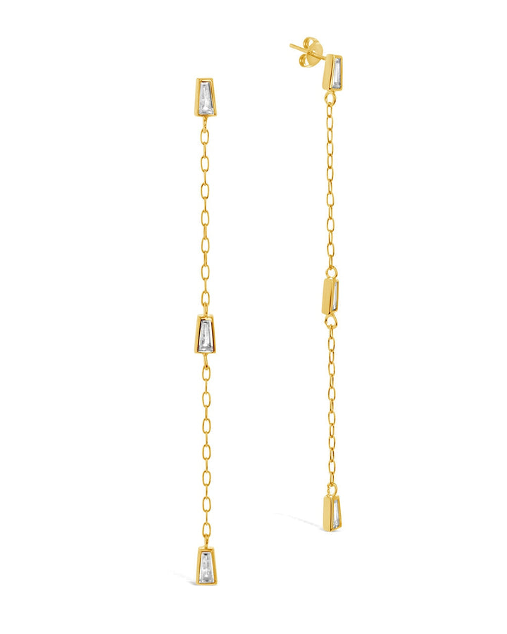 Lillian Square CZ Drop Stud Earrings by Sterling Forever