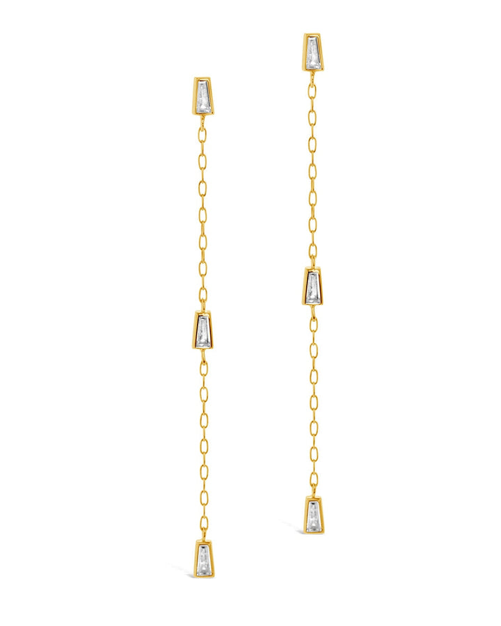 Lillian Square CZ Drop Stud Earrings by Sterling Forever