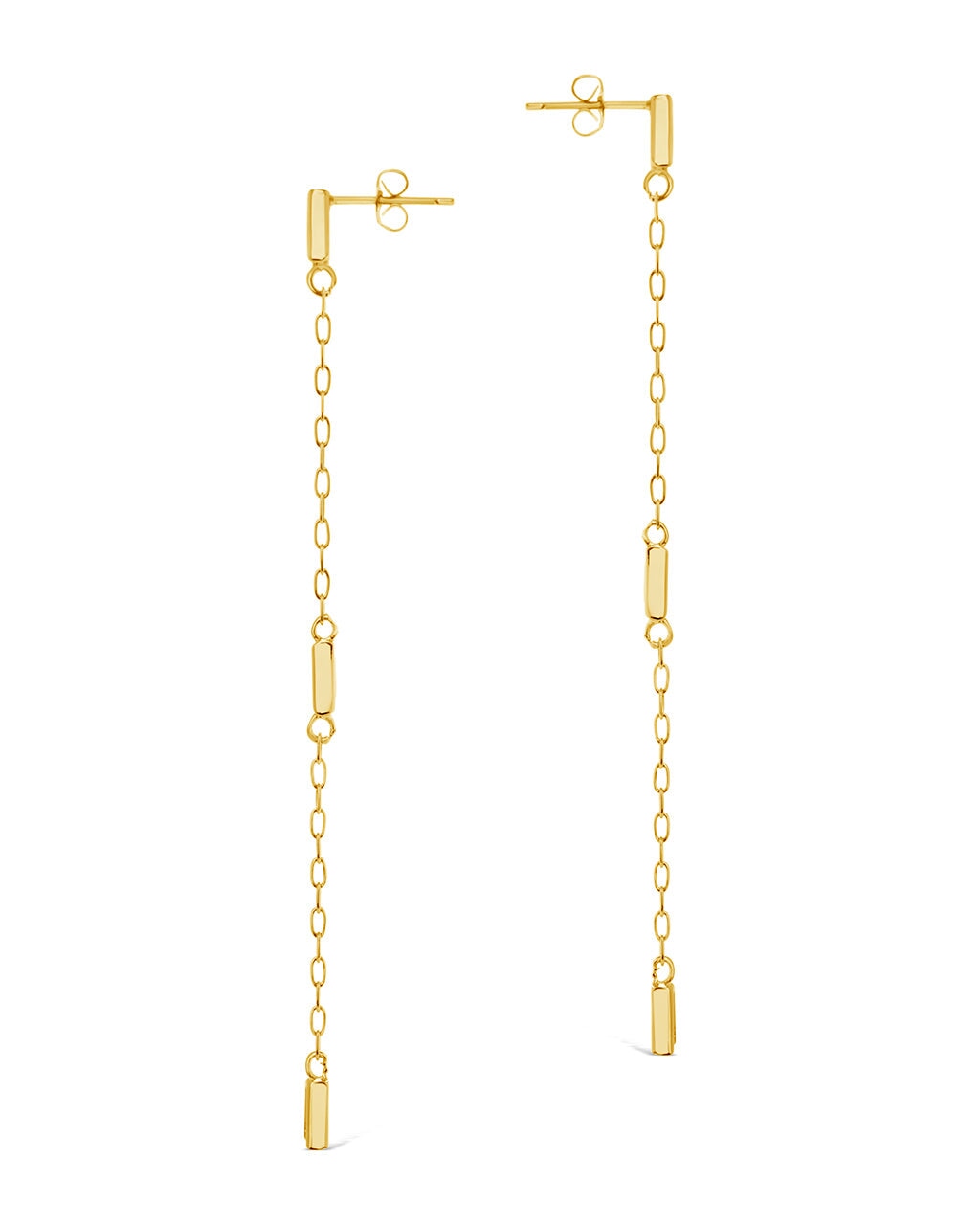 Lillian Square CZ Drop Stud Earrings by Sterling Forever