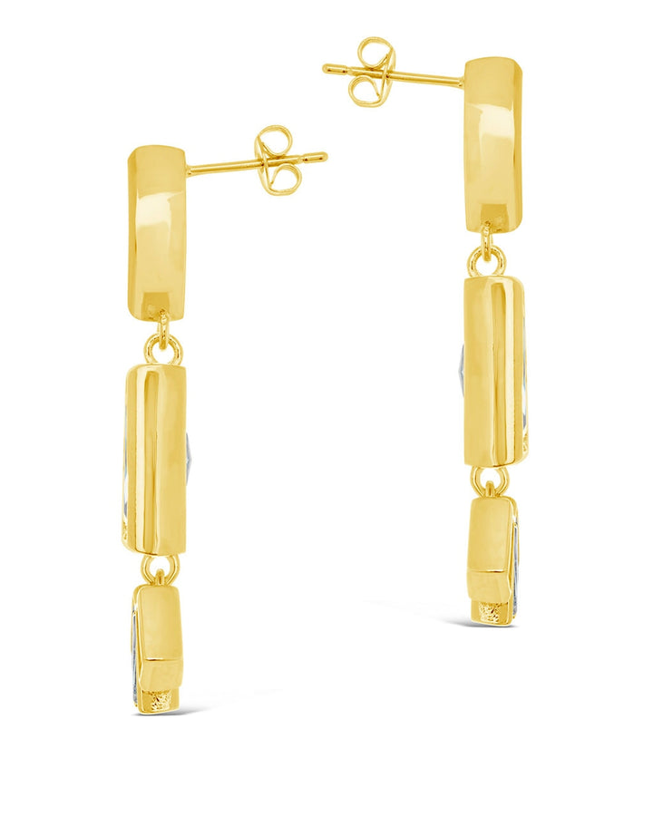 Bella Square & Oval CZ Drop Earrings by Sterling Forever