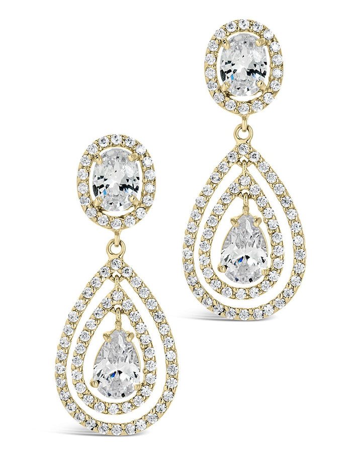 Cheyenne CZ Drop Stud Earrings