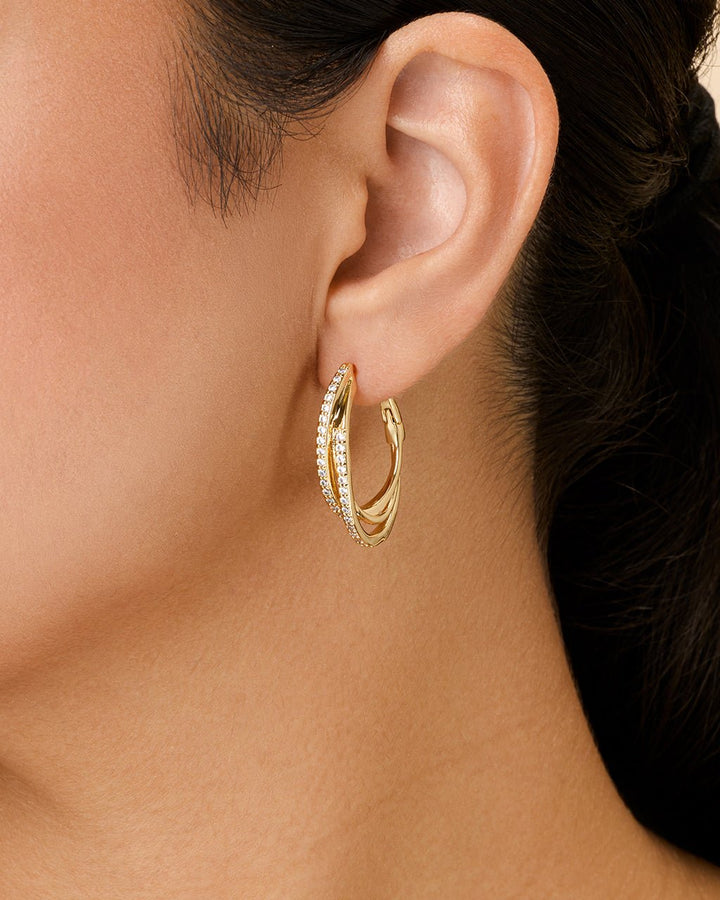 Kyle CZ Hoop Earrings