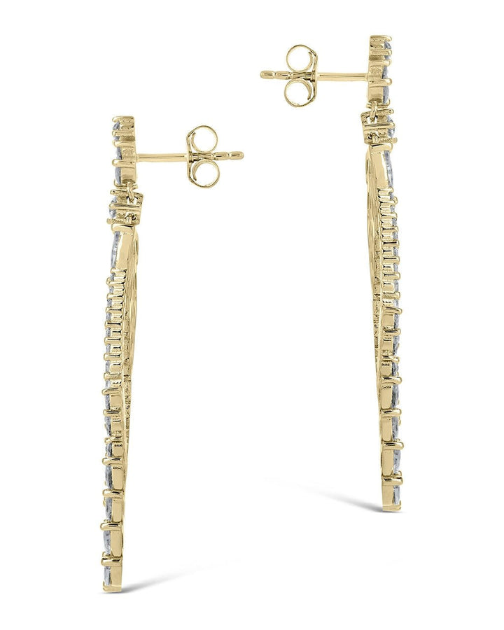 Gail Statement CZ Drop Earrings