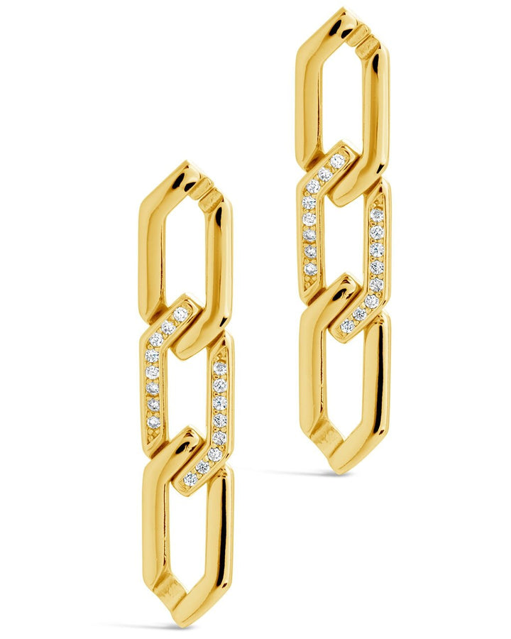 Kinslee Chain Drop Stud Earrings