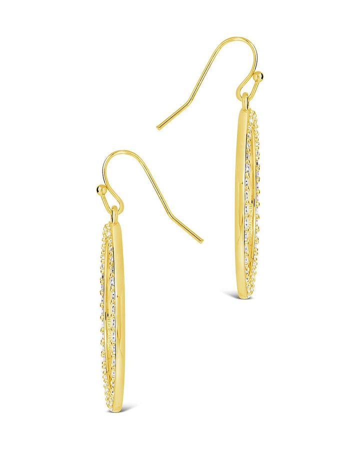Della CZ Circle Dangle Earrings