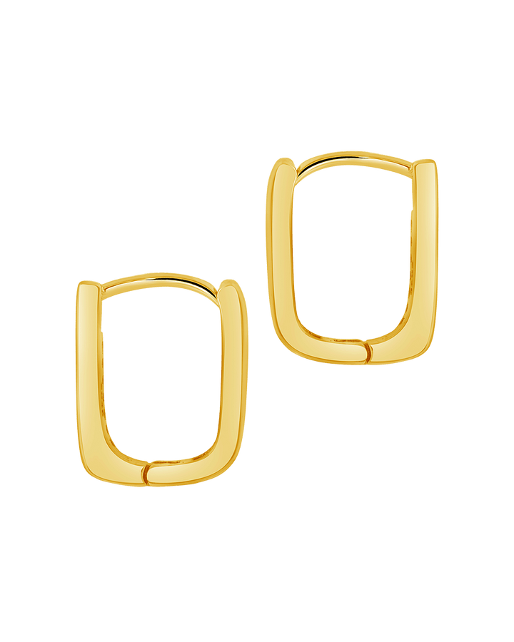 Nadine CZ Rectangle Hoop Earrings
