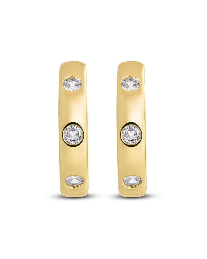 Molly CZ Studded Micro Hoops
