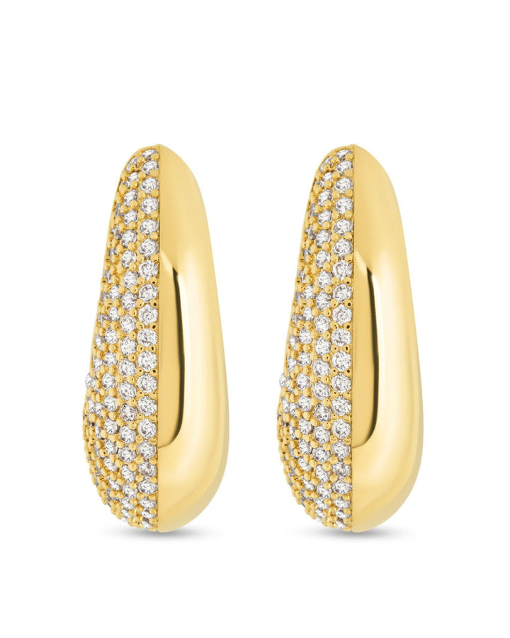 Callie CZ Teardrop Polished Earring