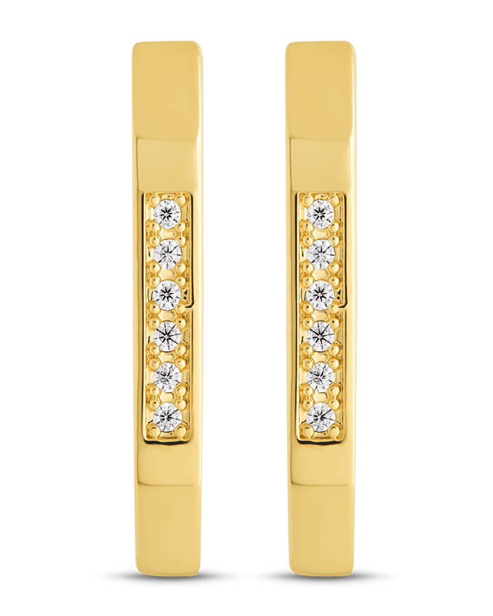 Aria Geometric CZ Micro Hoop Earrings