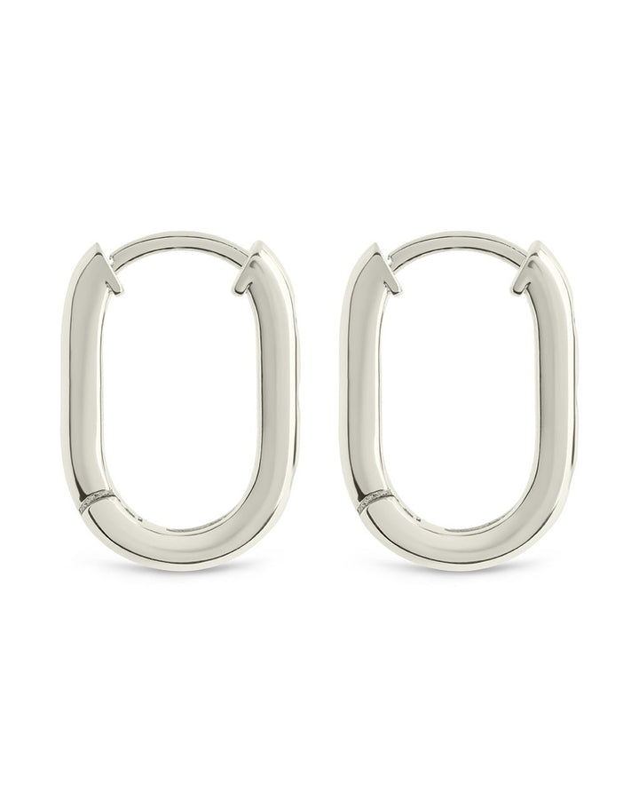 Casey Rectangular CZ Hoop Earrings