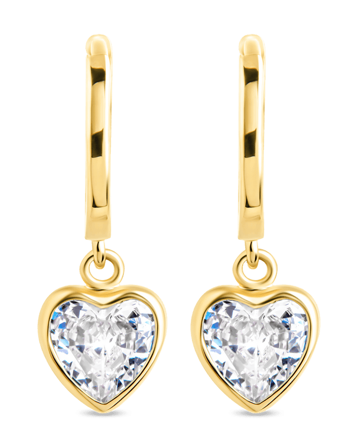 Lizzy CZ Heart Drop Earrings