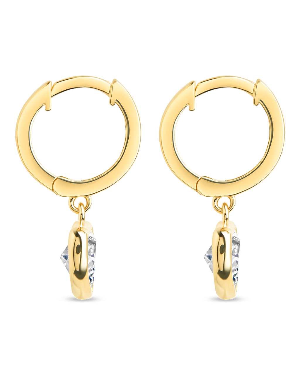 Lizzy CZ Heart Drop Earrings