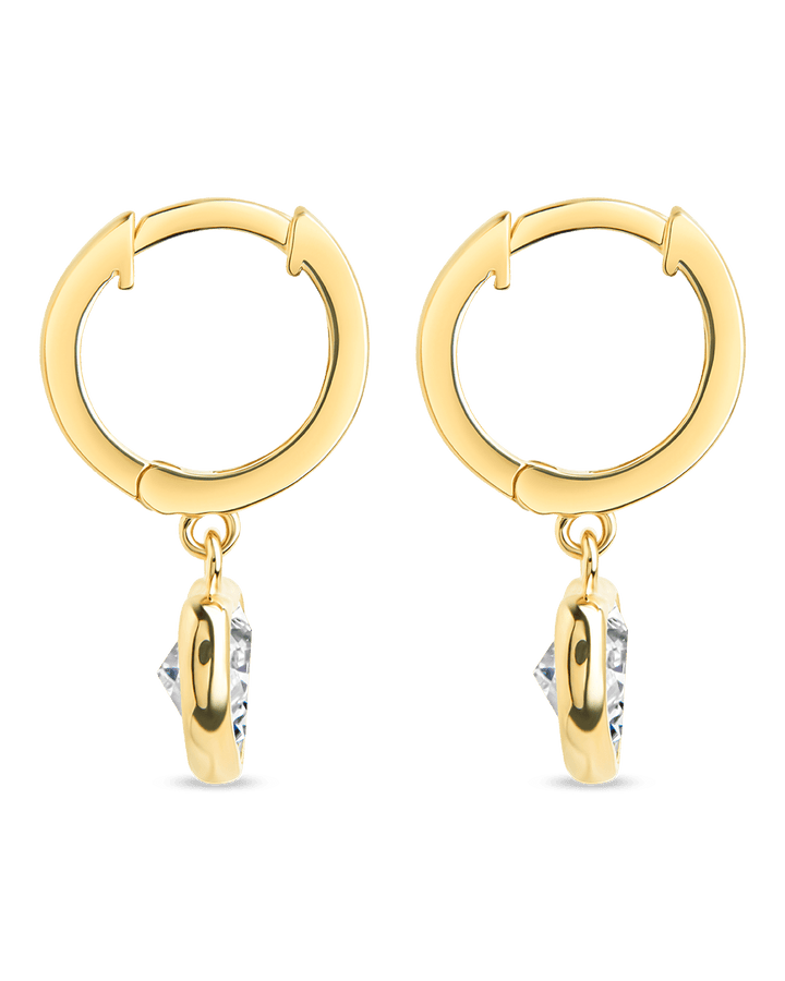 Lizzy CZ Heart Drop Earrings
